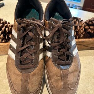 Adidas Brown Athletic Shoes with Suede Finish